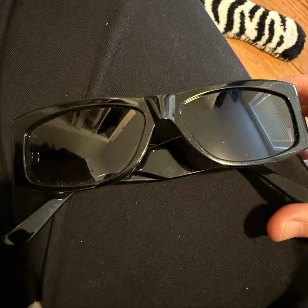 Anine Bing Black and Gold Sunglasses